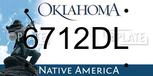 6712DL Oklahoma License Plate