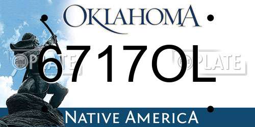 6717OL Oklahoma License Plate