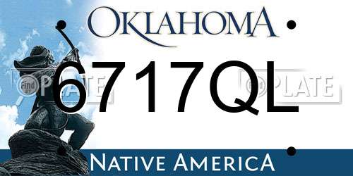 6717QL Oklahoma License Plate