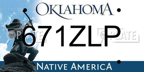 671ZLP Oklahoma License Plate