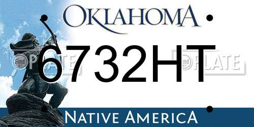 6732HT Oklahoma License Plate