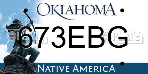 673EBG Oklahoma License Plate
