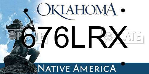 676LRX Oklahoma License Plate