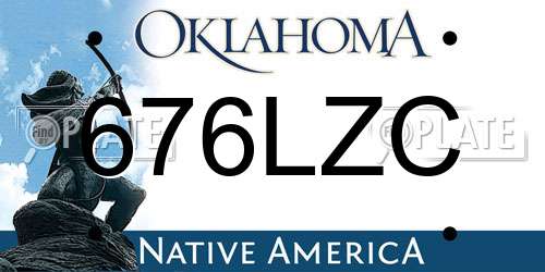 676LZC Oklahoma License Plate