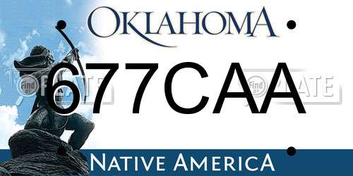 677CAA Oklahoma License Plate