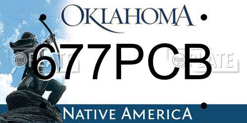 677PCB Oklahoma License Plate