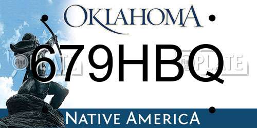 679HBQ Oklahoma License Plate