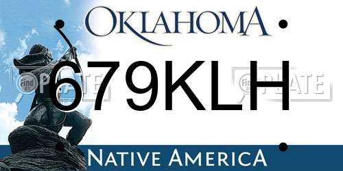 679KLH Oklahoma License Plate