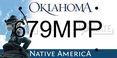 679MPP Oklahoma License Plate