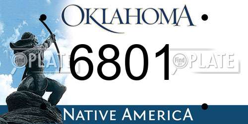 6801 Oklahoma License Plate