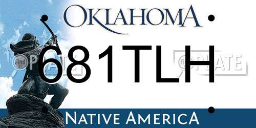 681TLH Oklahoma License Plate