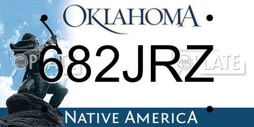 682JRZ Oklahoma License Plate