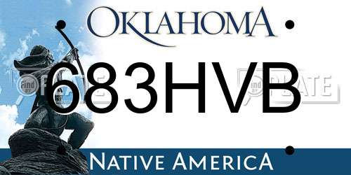 683HVB Oklahoma License Plate