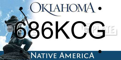 686KCG Oklahoma License Plate