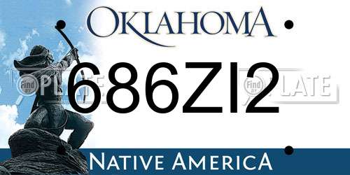 686ZI2 Oklahoma License Plate