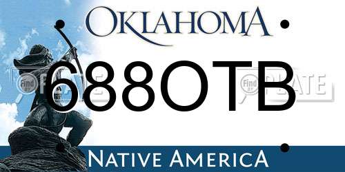 688OTB Oklahoma License Plate