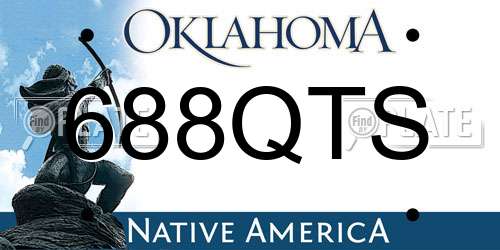 688QTS Oklahoma License Plate