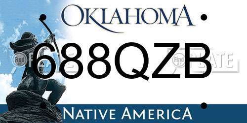 688QZB Oklahoma License Plate