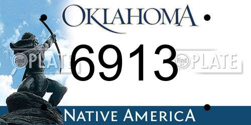 6913 Oklahoma License Plate