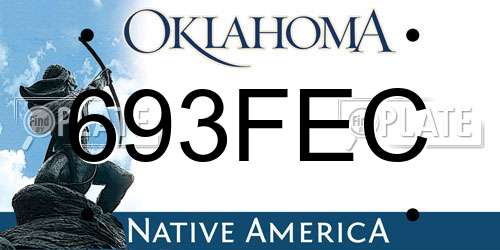 693FEC Oklahoma License Plate