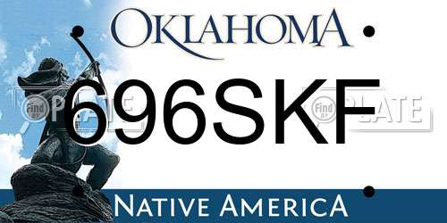 696SKF Oklahoma License Plate