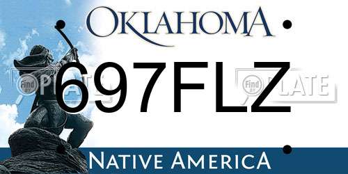 697FLZ Oklahoma License Plate