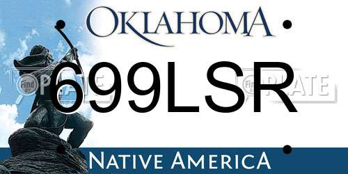 699LSR Oklahoma License Plate