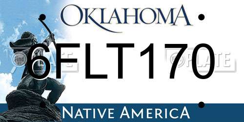 6FLT170 Oklahoma License Plate