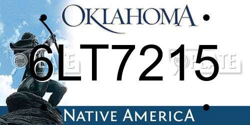 6LT7215 Oklahoma License Plate
