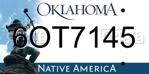 6OT7145 Oklahoma License Plate