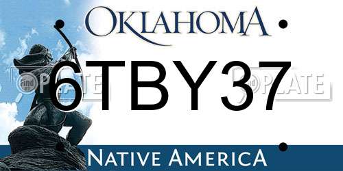 6TBY37 Oklahoma License Plate