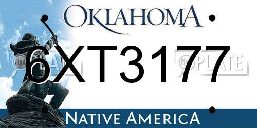6XT3177 Oklahoma License Plate
