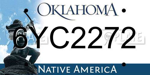 6YC2272 Oklahoma License Plate