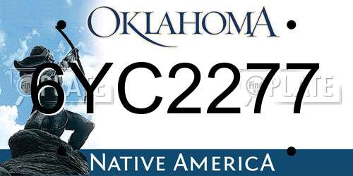6YC2277 Oklahoma License Plate