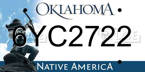 6YC2722 Oklahoma License Plate
