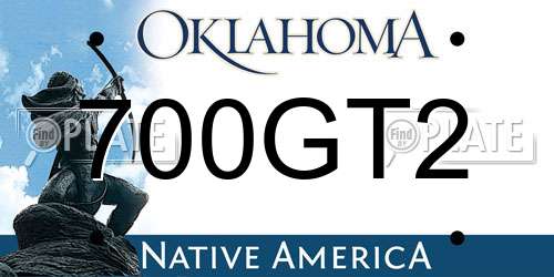 700GT2 Oklahoma License Plate