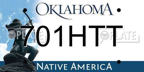 701HTT Oklahoma License Plate