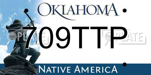709TTP Oklahoma License Plate