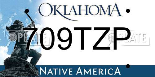 709TZP Oklahoma License Plate