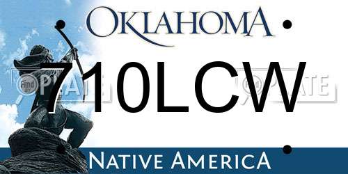 710LCW Oklahoma License Plate