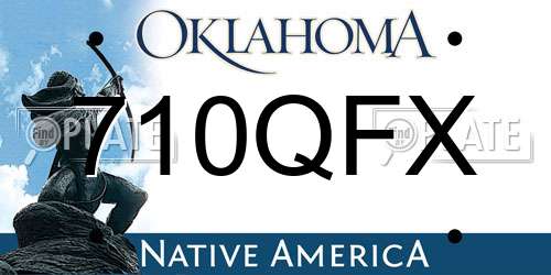 710QFX Oklahoma License Plate