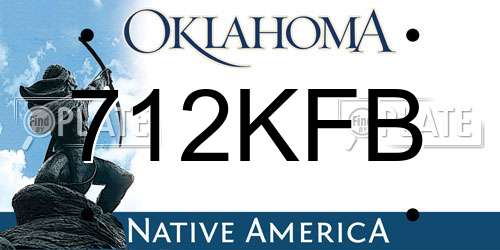 712KFB Oklahoma License Plate
