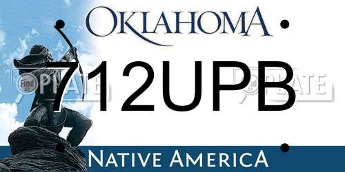 712UPB Oklahoma License Plate
