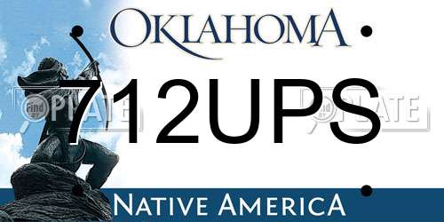 712UPS Oklahoma License Plate