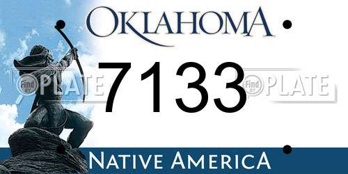 7133 Oklahoma License Plate