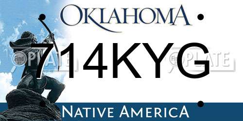 714KYG Oklahoma License Plate