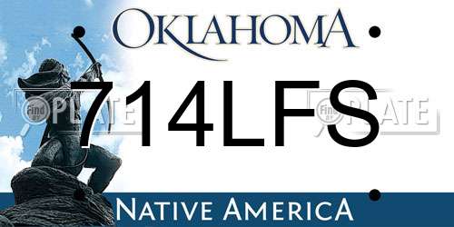 714LFS Oklahoma License Plate