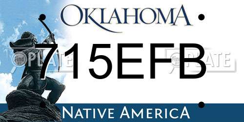 715EFB Oklahoma License Plate