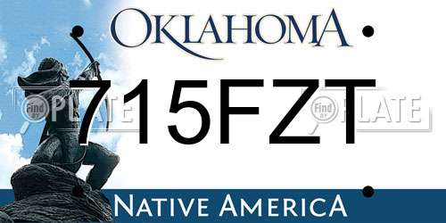 715FZT Oklahoma License Plate