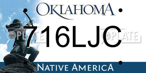 716LJC Oklahoma License Plate